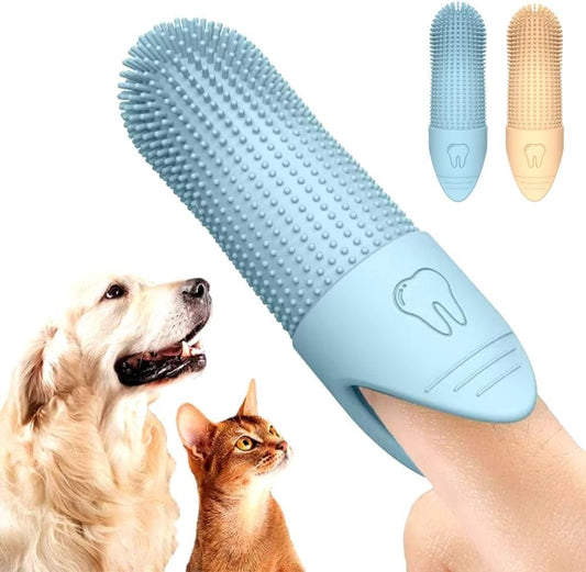 Pet Finger Toothbrush - for dogs and cats - Soft silicone finger toothbrush - for the dental care of puppies V1259-DP01-BO-2