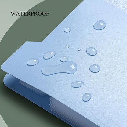 A4 Expandable folder - 3 poly pockets folder - 12 compartment folders large capacity accordion folders - V1259-DP01-BO-217