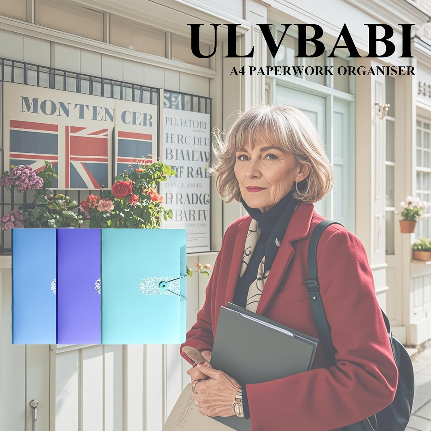 A4 Expandable folder - 3 poly pockets folder - 12 compartment folders large capacity accordion folders - V1259-DP01-BO-217