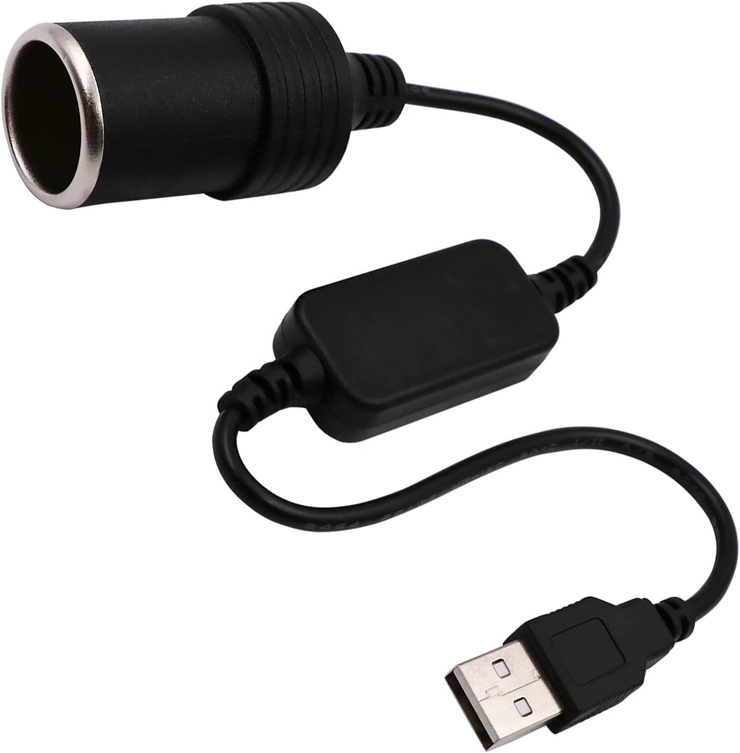 USB A male to 12V car cigarette lighter female adapter cable (max. 8W) V1259-DP01-BO-222