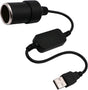 USB A male to 12V car cigarette lighter female adapter cable (max. 8W) V1259-DP01-BO-222