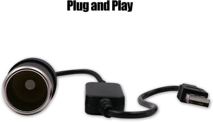 USB A male to 12V car cigarette lighter female adapter cable (max. 8W) V1259-DP01-BO-222