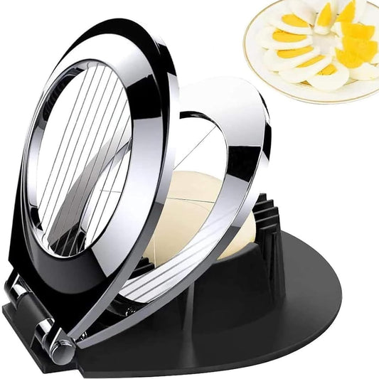 Egg Slicer - Egg Slicer - Heavy-Duty Egg Slicer for Hard-Boiled Eggs - Strawberry Decorating Slicer - V1259-DP01-BO-226