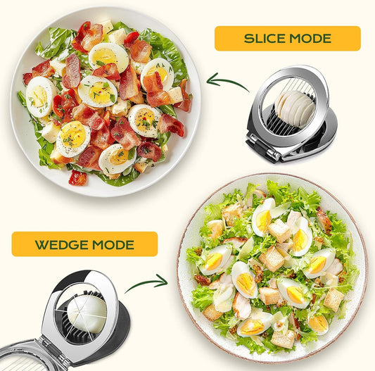 Egg Slicer - Egg Slicer - Heavy-Duty Egg Slicer for Hard-Boiled Eggs - Strawberry Decorating Slicer - V1259-DP01-BO-226