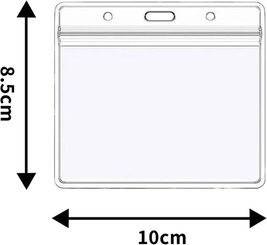 5-piece plastic card holder - clear waterproof plastic badge holder - clear branded badge ID holder - wallet V1259-DP01-BO-234