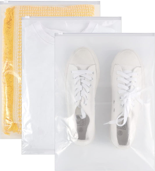 40 reusable travel zip lock bags - 40 x 30 cm - travel clothing bags - large transparent storage bags - V1259-DP01-BO-236