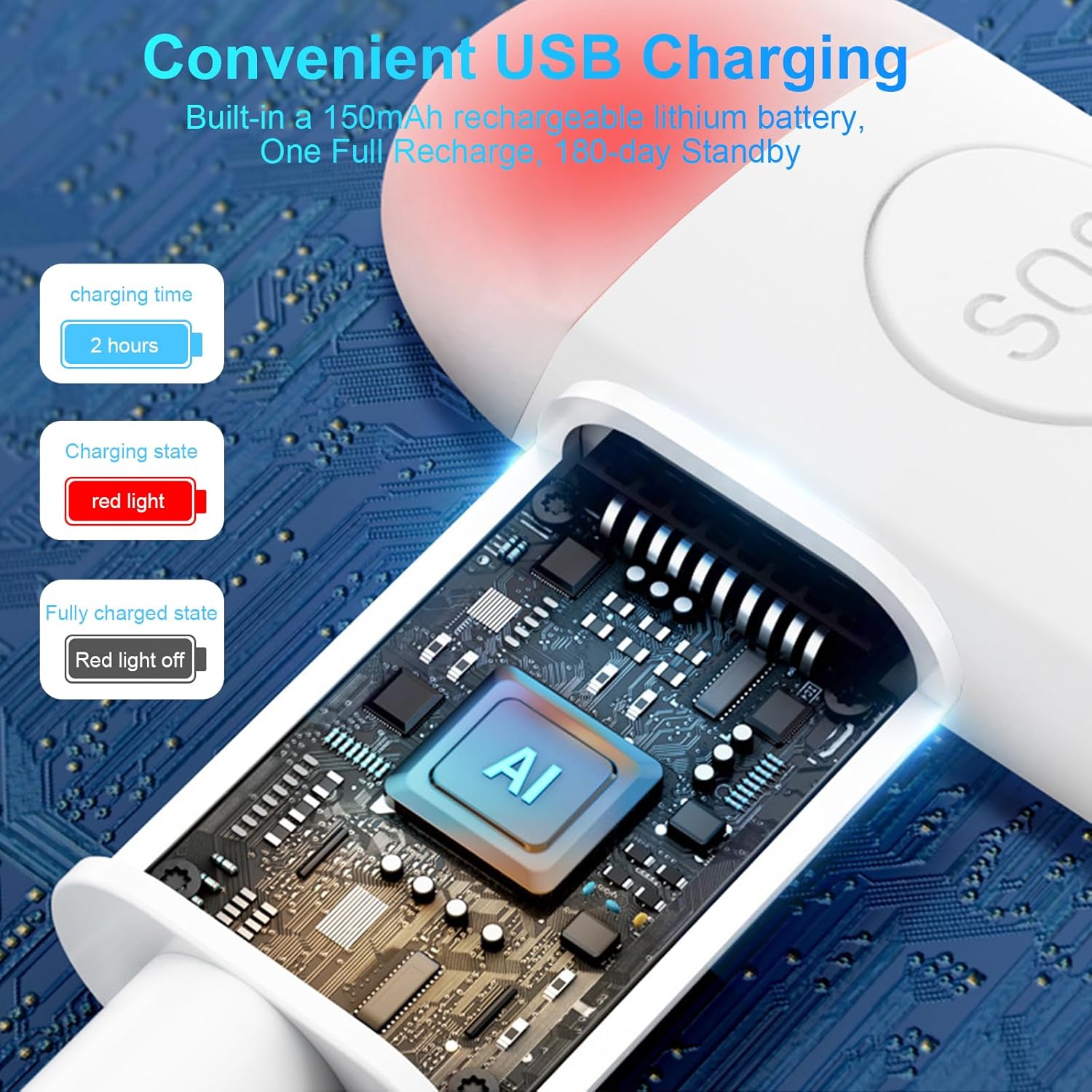Alarm - Torch - 2-pack - 130dB - Personal alarm - Security alarm - Rechargeable - Emergency siren - with LED V1259-DP01-BO-24