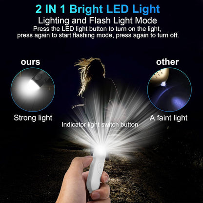 Alarm - Torch - 2-pack - 130dB - Personal alarm - Security alarm - Rechargeable - Emergency siren - with LED V1259-DP01-BO-24