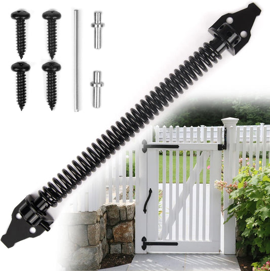 14 inch automatically closing gate spring hardware Adjustable metal spring closer for light to heavy wooden V1259-DP01-BO-241