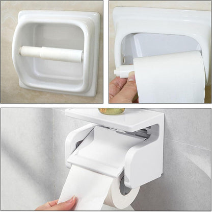 2-piece plastic toilet roll holder - toilet roll holder - toilet roll holder insert - bathroom toilet roll V1259-DP01-BO-244