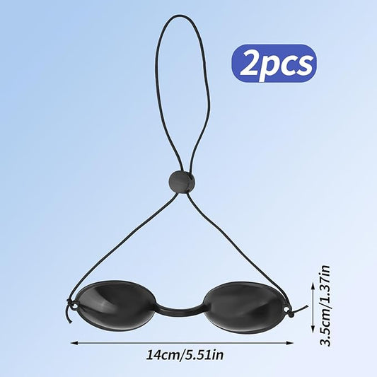 2 pairs of protective glasses for eye protection against red light - tanning glasses for women - tanning V1259-DP01-BO-247