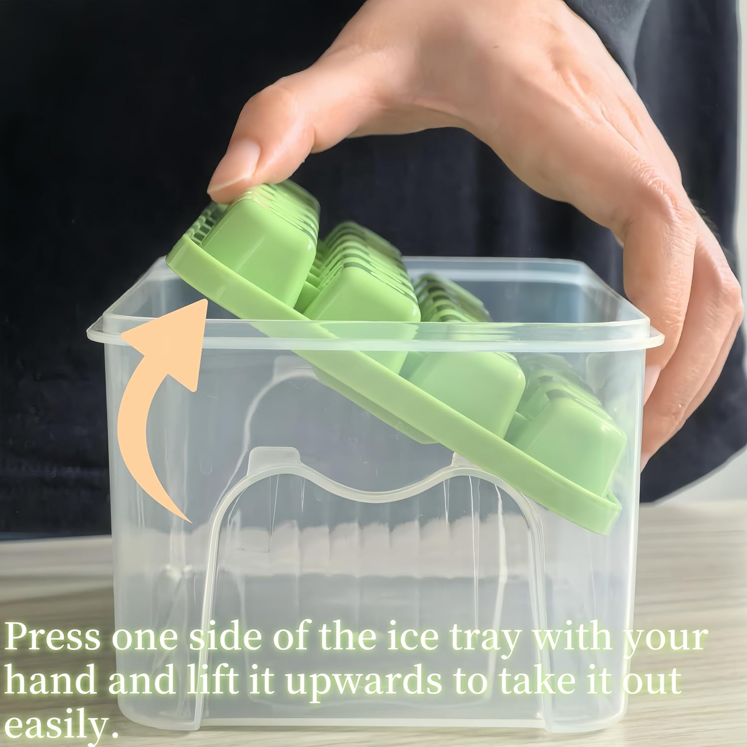 Ice Cube Trays - Ice Cube Tray with Lid and Container - 56 Ice Cube Molds - 2 Containers and Ice Scoop - V1259-DP01-BO-248