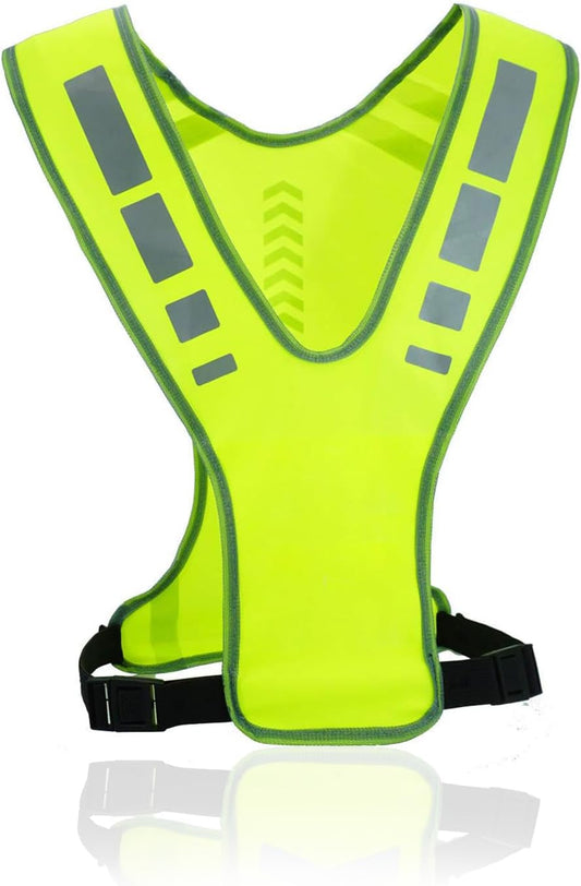 Reflective running clothing with high visibility and pockets - reflective safety vest - unisex - breathable V1259-DP01-BO-249
