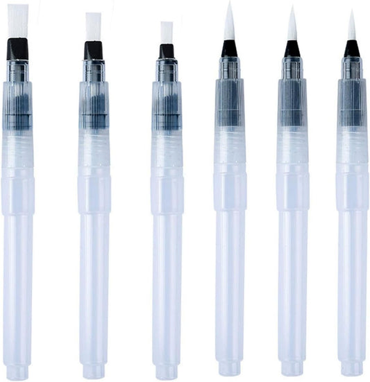 Refillable watercolour brush set: 6 watercolour brushes with refillable reservoirs - watercolour brushes with V1259-DP01-BO-252