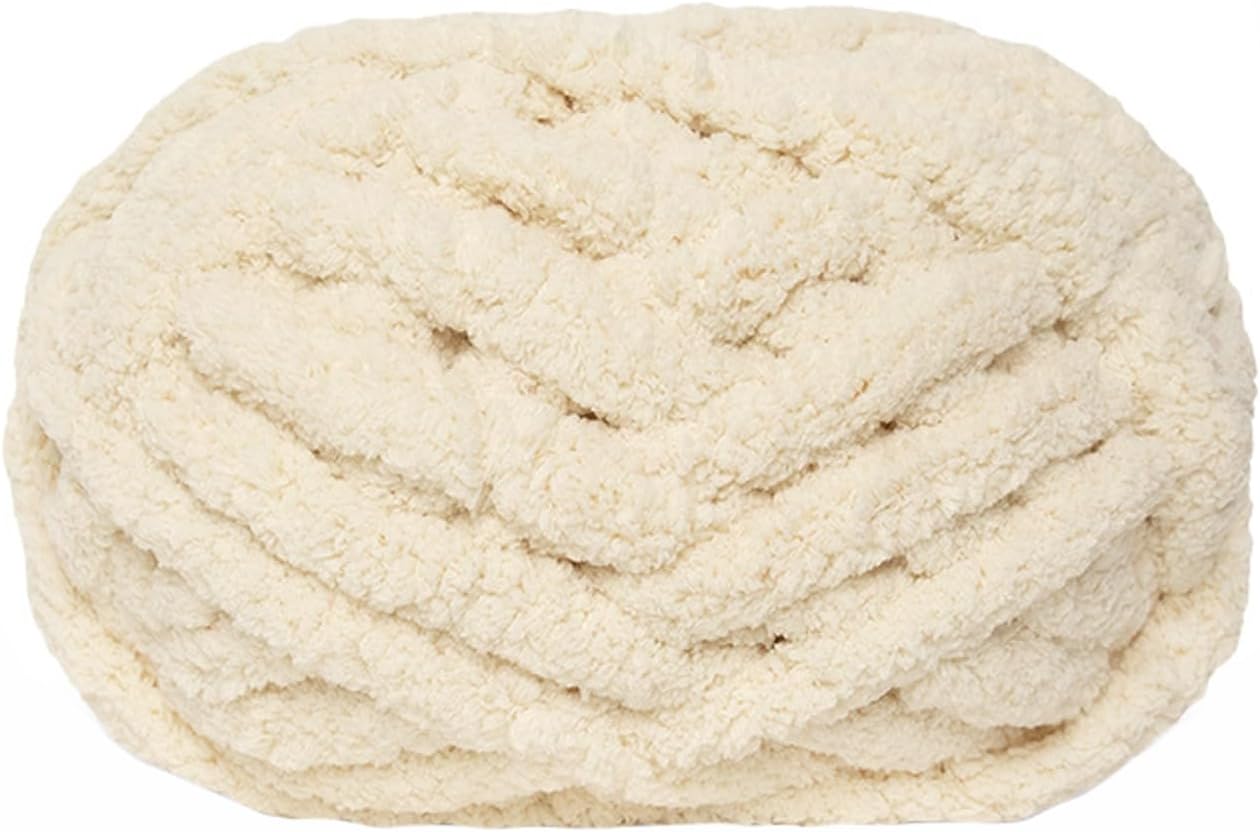 Chunky yarn - Hand-knitted blanket - 25 meters - Extra soft - DIY - Cushion - Blanket - Pet bed - Beige V1259-DP01-BO-27