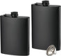 2-pack hip flasks, 8oz and 12oz stainless steel leak-proof slim hip flasks with funnel for men and women V1259-DP01-BO-278
