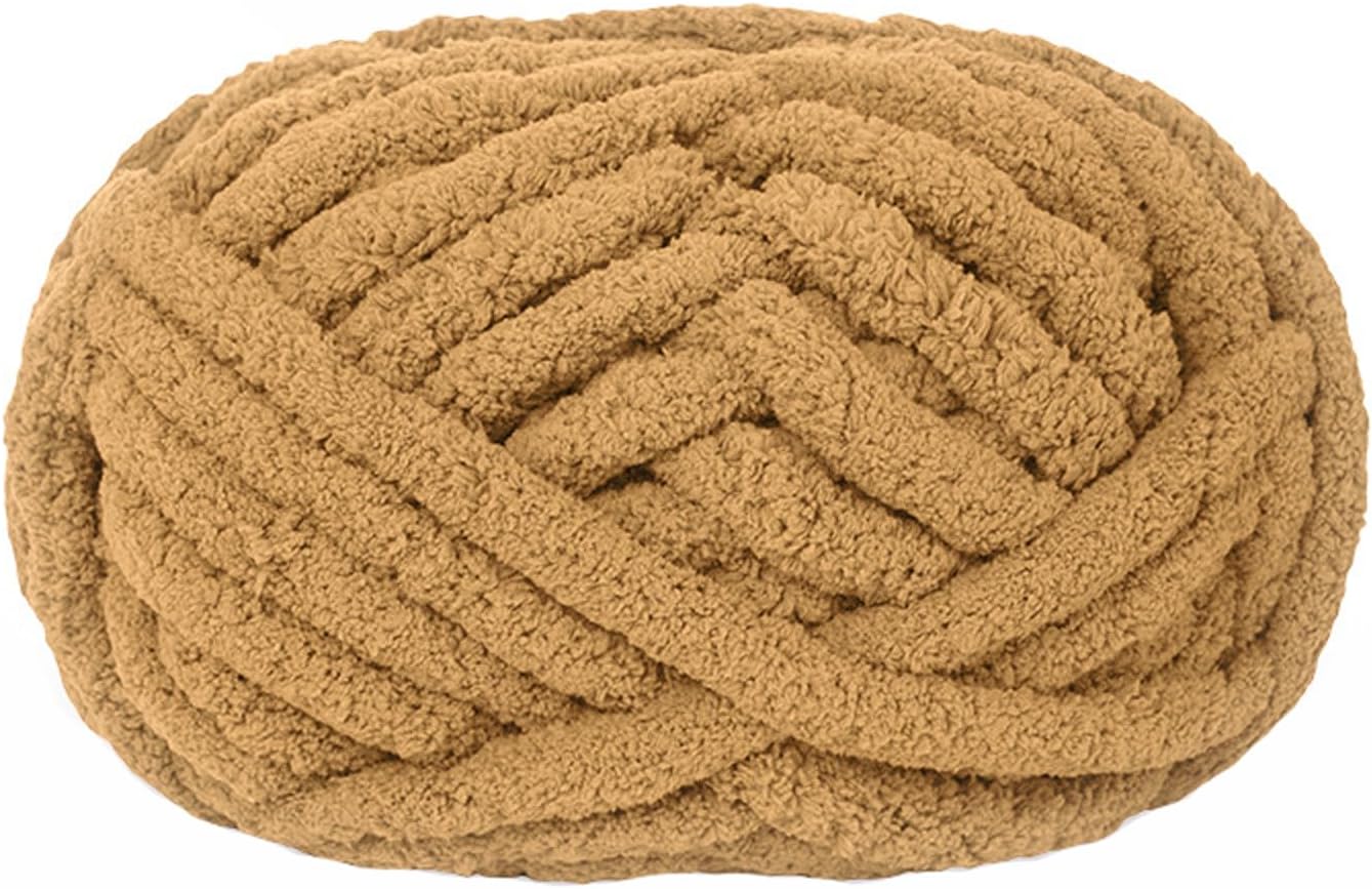 Chunky yarn - Hand-knitted blanket - 25 metres - Extra soft - DIY - Cushion - Blanket - Pet bed - brown V1259-DP01-BO-28
