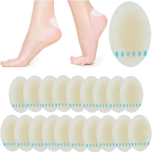 Pack of 20 invisible hydrocolloid gel blister plasters for fingers, toes, heels and skin (size: 37 x 55 mm) V1259-DP01-BO-283