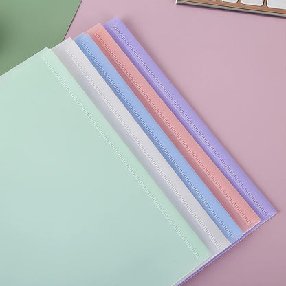 10 pieces of A4 plastic envelope folders, transparent envelopes with press studs, A4 folders with label V1259-DP01-BO-287