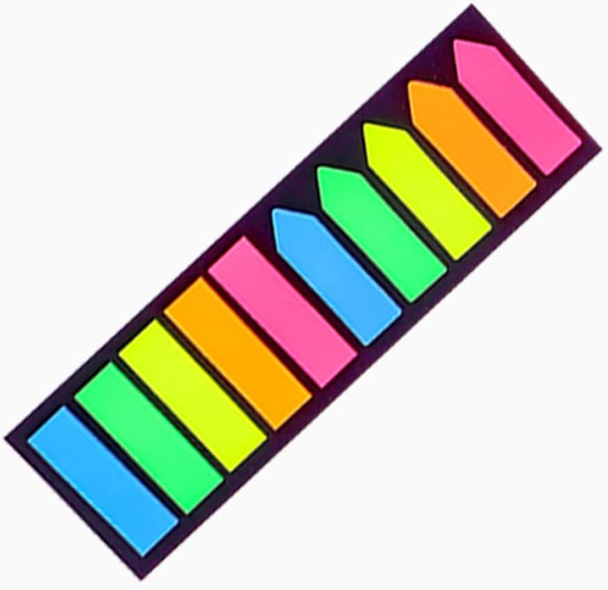 Sticky note labels, 200 sticky note labels, sticky note bookmarks in 2 shapes, mini file labels for marking V1259-DP01-BO-289