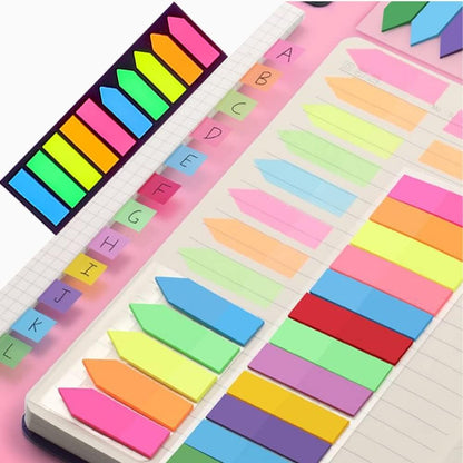 Sticky note labels, 200 sticky note labels, sticky note bookmarks in 2 shapes, mini file labels for marking V1259-DP01-BO-289