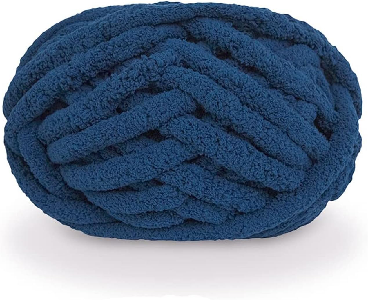 Chunky yarn - Hand-knitted blanket - 25 metres - Extra soft - DIY - Cushion - Blanket - Pet bed - Navy blue V1259-DP01-BO-29