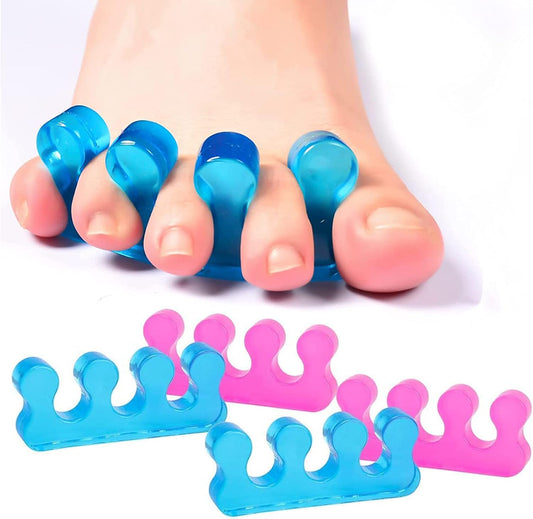 4-pack gel toe separators, gel nail polish toe separators for men and women, correctors, reusable for V1259-DP01-BO-297