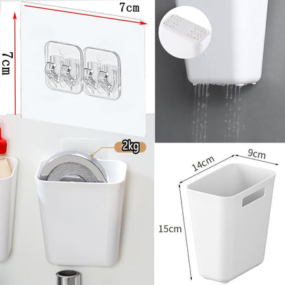 4-piece storage box set for kitchen cabinet doors, self-adhesive storage box for wall mounting, storage box V1259-DP01-BO-298