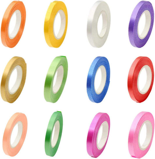 Set of 5mm wide curly ribbon, 12 rolls of balloon curly ribbon, 12 colours curly balloon string, wrapping V1259-DP01-BO-309