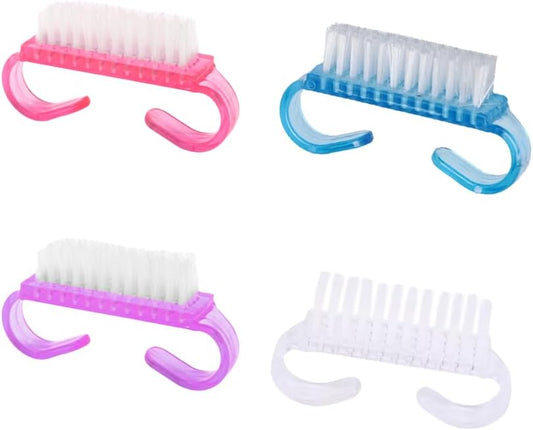 Nagelborstel - 4 pieces Plastic cleaning brush - Handscrub cleaning brush - with plastic handle - for V1259-DP01-BO-315