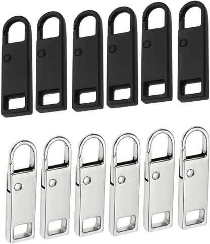 Reserve zips - 12-pack metal zips - removable - suitable for wallets - clothing - jeans - suitcases - luggage V1259-DP01-BO-323
