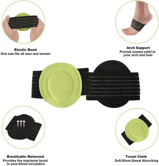 2 pairs of extra thick, padded compression arch supports for more comfort - suitable for plantar fasciitis, V1259-DP01-BO-325