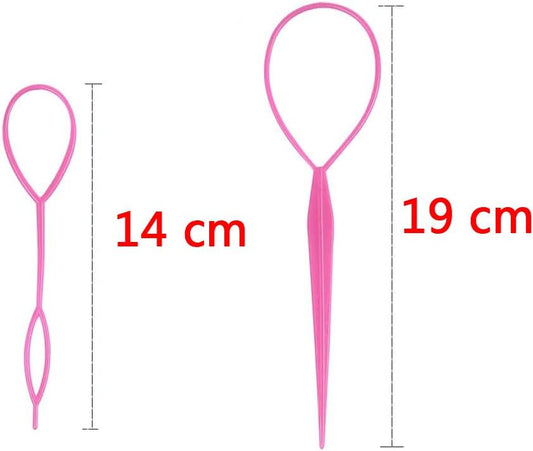Hair braiding tool - horse tail holder - hair braiding tool - 8-piece hair braiding tool Topsy Tail Loop V1259-DP01-BO-327