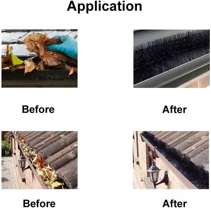 Gutter Brush - Leaf Catcher - Lead Filter - Gutter Drain Cleaner - Leaf Cleaner - Gutter Unblocker - 4m x V1259-DP01-BO-374