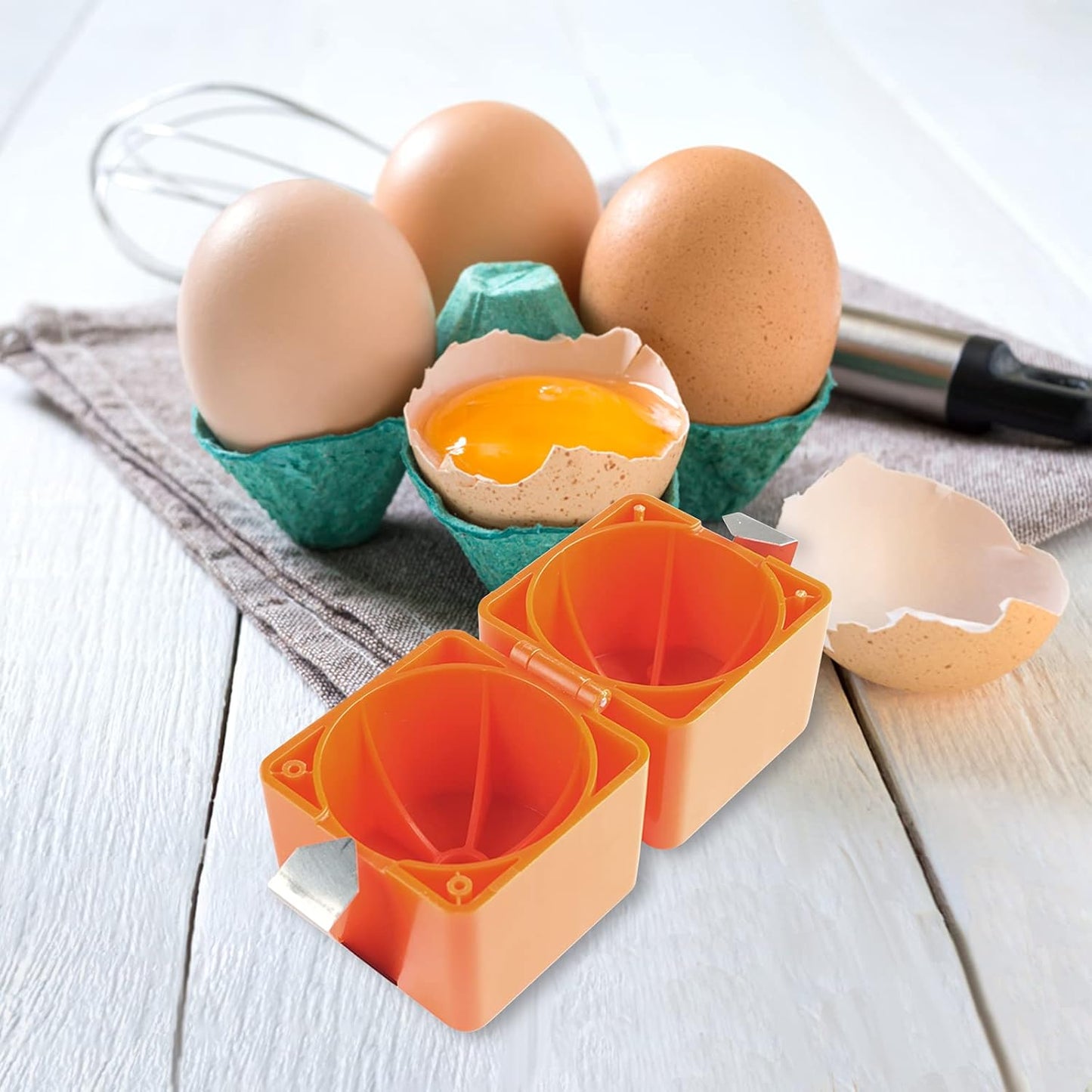 Egg slicer - for raw eggs - eggshell cutter - stainless steel eggshell slicer - eggshell separator V1259-DP01-BO-381