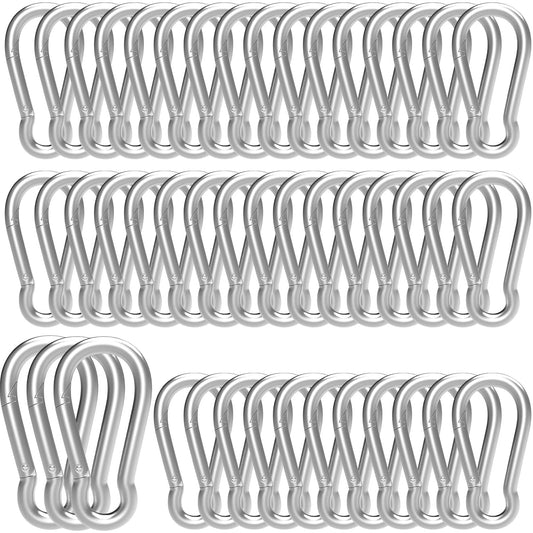 Karabiner Hook - 50 pieces - M6 - Karabiner Hook Clip - Spring - Karabiner Hook - Keychain - For gym - V1259-DP01-BO-39