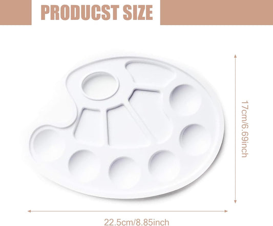 Acrylic paint palette, mixing palette, plastic palette, paint palette, 10-hole white round paint palette for V1259-DP01-BO-391