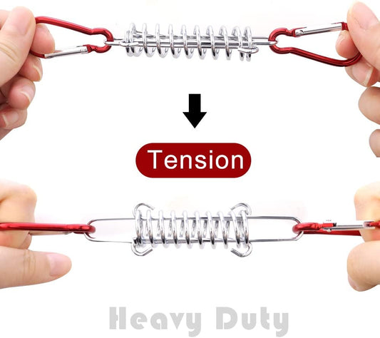 Veergesp-5-pack tent pegs - Red - Camping tent carabiner hook - Heavy metal - Awning accessory - For canvas V1259-DP01-BO-40
