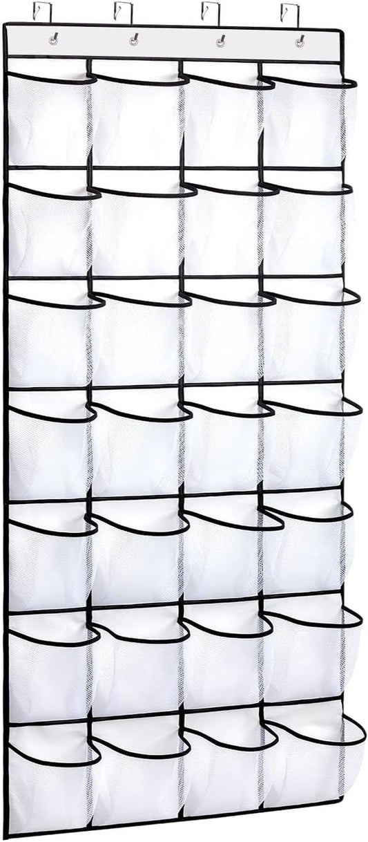 Hanging shoe bag organizer - 28-compartment shoe rack behind the door - transparent shoe rack - hanging shoe V1259-DP01-BO-421