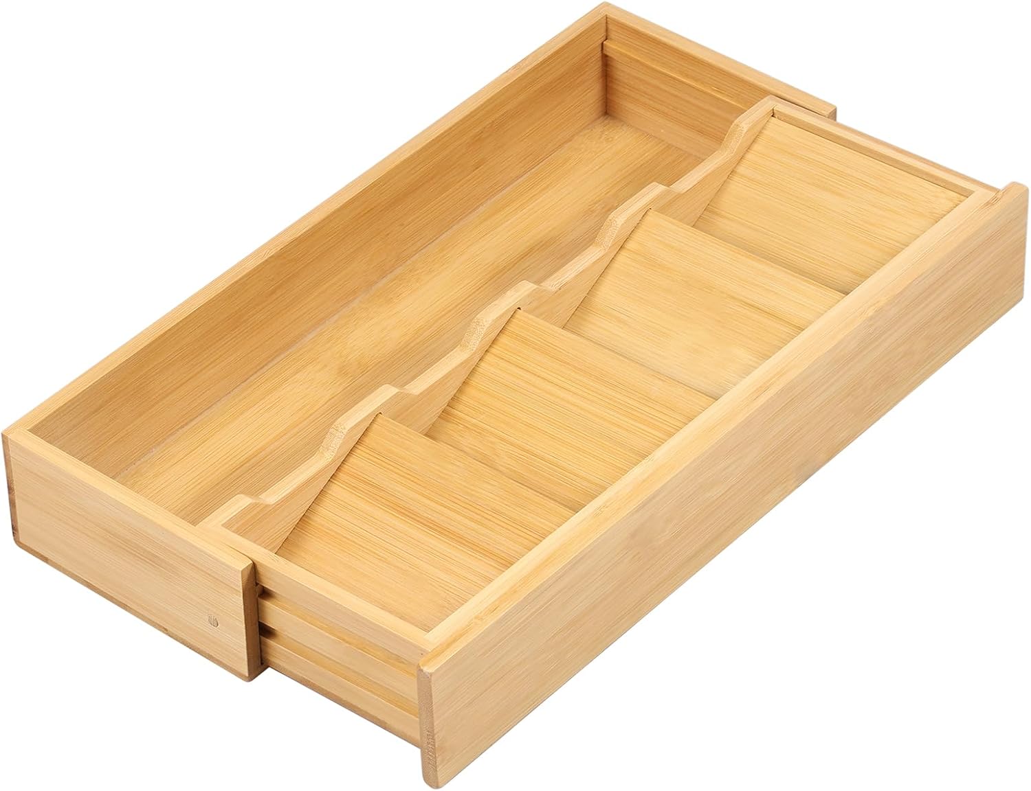 Kitchen drawer organizer - cutlery organizer - expandable bamboo storage box - cutlery rack - telescopic V1259-DP01-BO-423