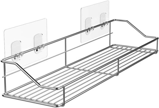 Storage rack for the bathroom, shower and kitchen - uses traceable transparent glue - no drilling required - V1259-DP01-BO-432