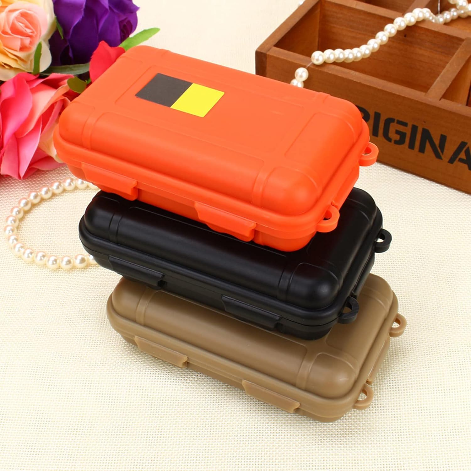 Sealed boxes - Set of 3 - Outdoor Survival Boxes - Container Storage Boxes - Plastic - Shockproof boxes - V1259-DP01-BO-44