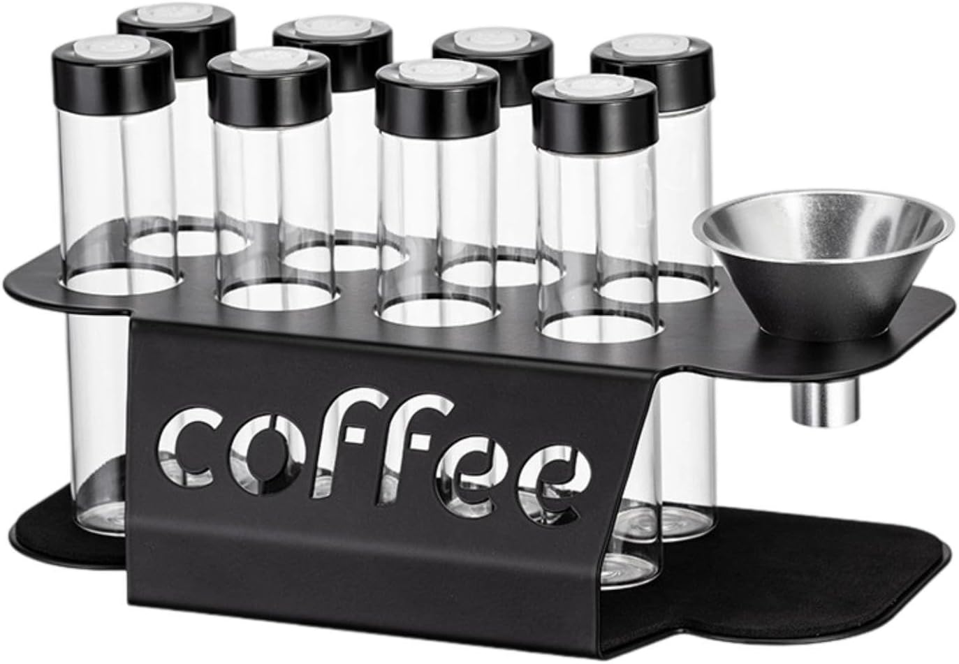 Coffee Bean Storage Containers - 8-pack Glass Jars for Storing Coffee Beans - Transparent Storage Containers, V1259-DP01-BO-453