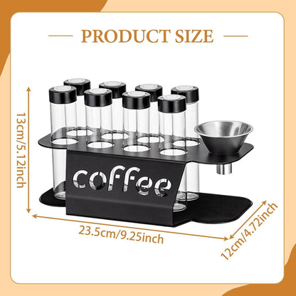 Coffee Bean Storage Containers - 8-pack Glass Jars for Storing Coffee Beans - Transparent Storage Containers, V1259-DP01-BO-453