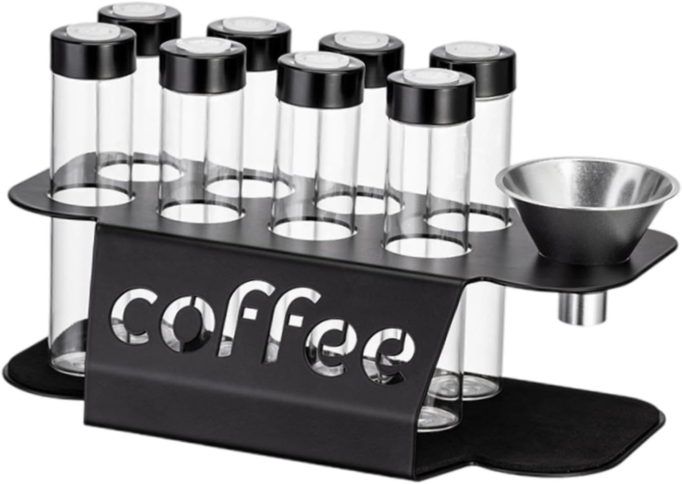 Coffee Bean Storage Containers - 8-pack Glass Jars for Storing Coffee Beans - Transparent Storage Containers, V1259-DP01-BO-453