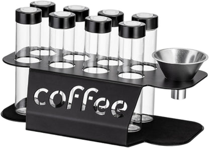 Coffee Bean Storage Containers - 8-pack Glass Jars for Storing Coffee Beans - Transparent Storage Containers, V1259-DP01-BO-453