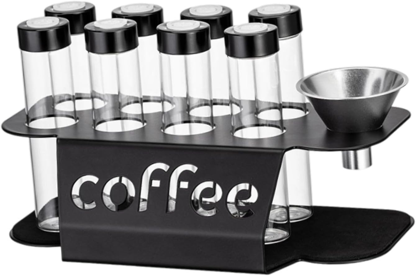 Coffee Bean Storage Containers - 8-pack Glass Jars for Storing Coffee Beans - Transparent Storage Containers, V1259-DP01-BO-453