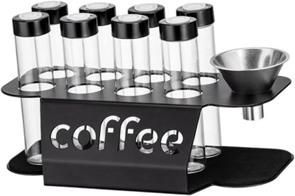 Coffee Bean Storage Containers - 8-pack Glass Jars for Storing Coffee Beans - Transparent Storage Containers, V1259-DP01-BO-453