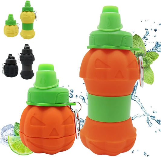 Collapsible silicone water bottle - 600 ml/20 oz - portable and lightweight - ideal for outdoor walks and V1259-DP01-BO-454