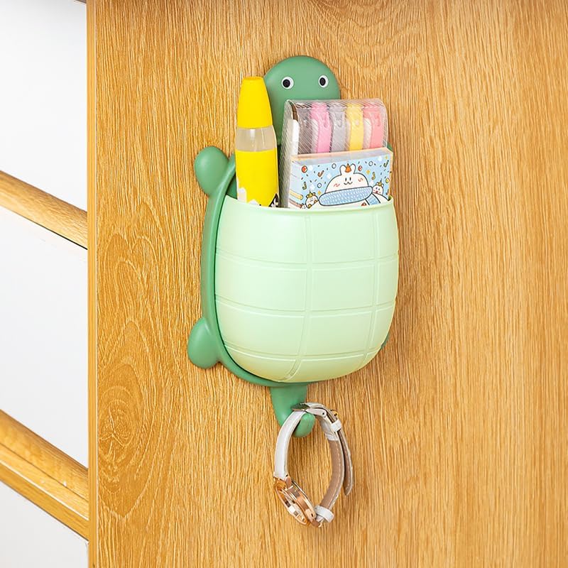 Nice hanging bathroom storage basket with hooks - Wall-mounted plastic box without drilling - Storage box for V1259-DP01-BO-457